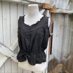 1980’s Vintage Morgan City Black Tank Top Blouse